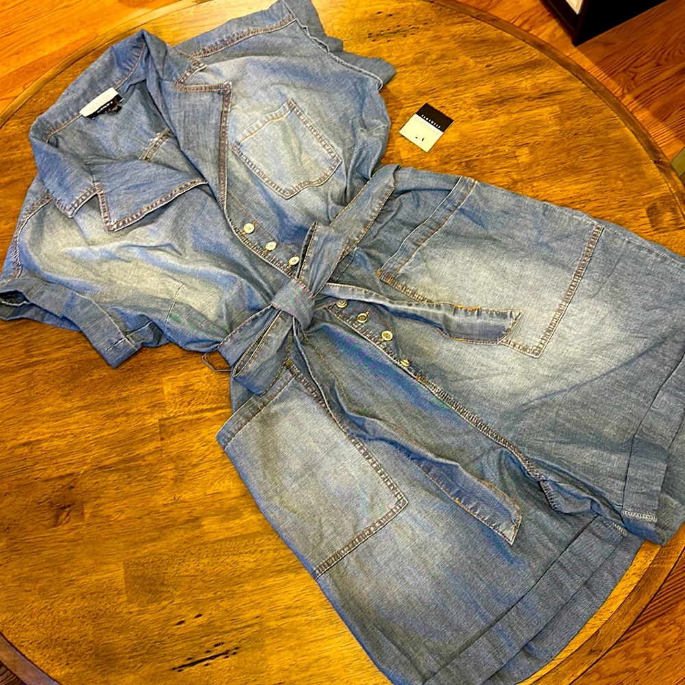 ELOQUII denim romper, size 18, new